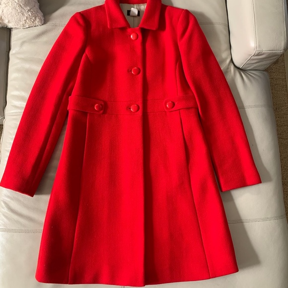 J. Crew Jackets & Coats J Crew Classic Lady Day Red Coat In Italian